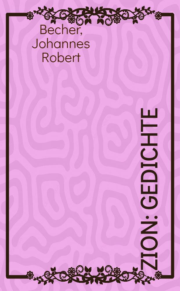 Zion : Gedichte