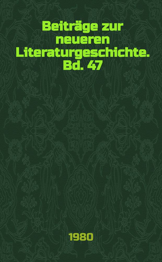 Beiträge zur neueren Literaturgeschichte. Bd. 47 : Zur Erzähltechnik von Günter Grass