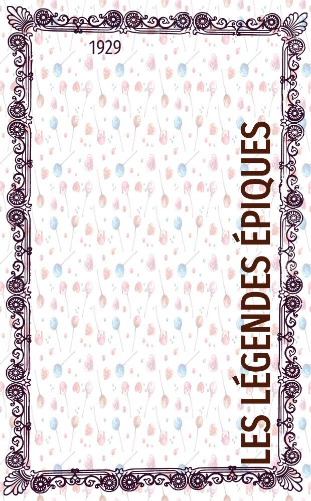 Les légendes épiques : Recherches sur la formation des chansons de geste. III : La légende des "enfances" de Charlemagne et l'histoire de Charles Martel ; Les chansons de geste et le pèlerinage de Compostelle ; La Chanson de Roland ; De l'autorité du manuscrit d'Oxford pour l'établissement du texte de la Chanson de Roland