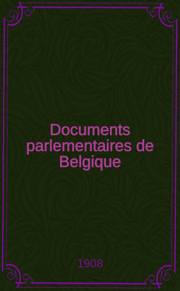 Documents parlementaires de Belgique