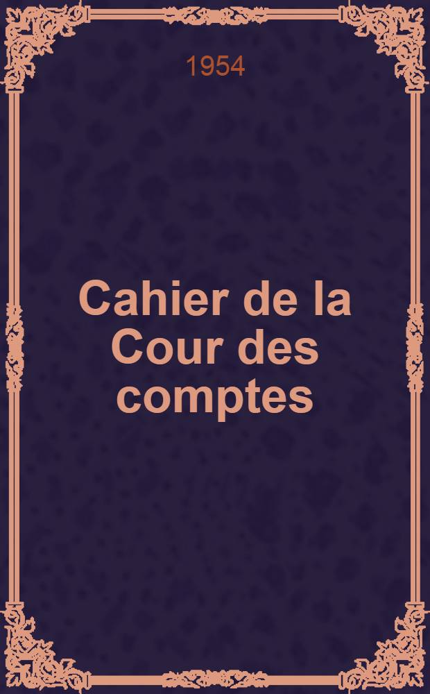 ... Cahier de la Cour des comptes : Documents soumis aux chambres législatives. 111. Fasc. 1B : Comptes des personnes publiques parastatales