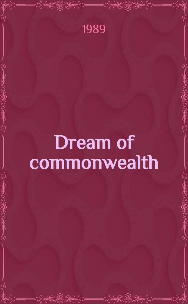 Dream of commonwealth