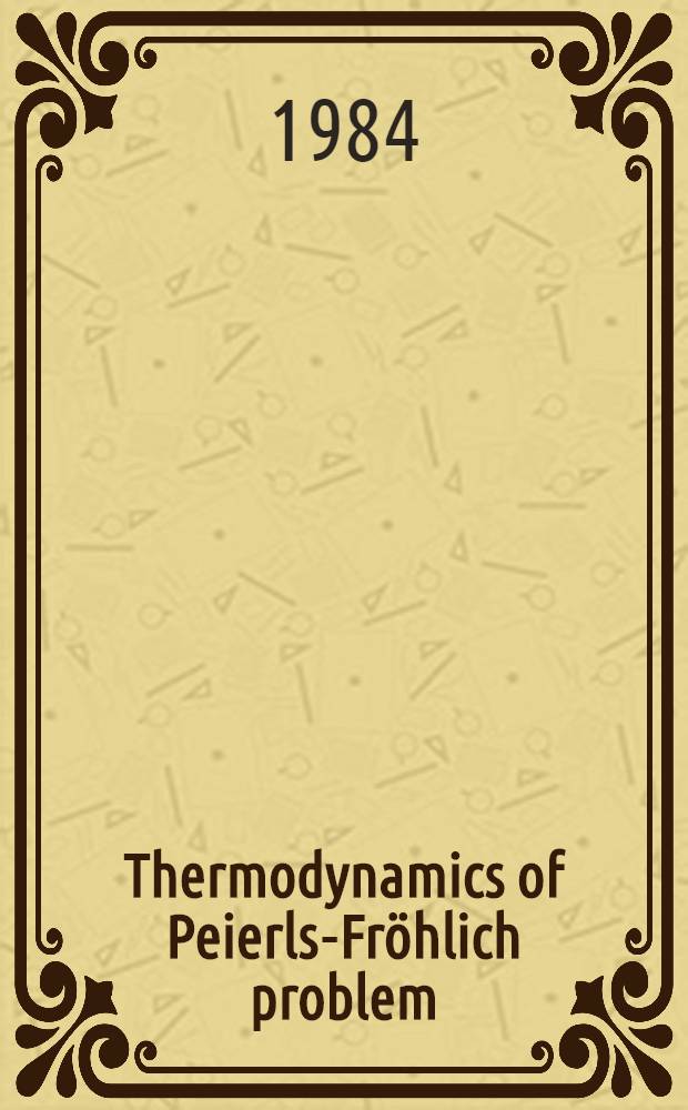 Thermodynamics of Peierls-Fröhlich problem