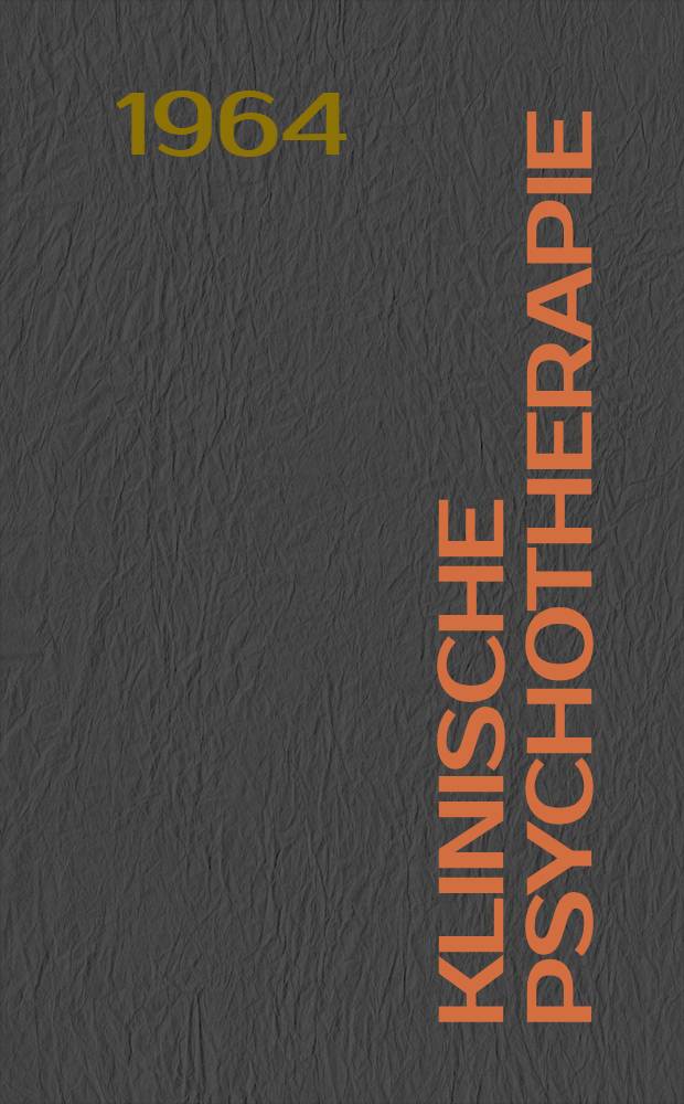 Klinische Psychotherapie