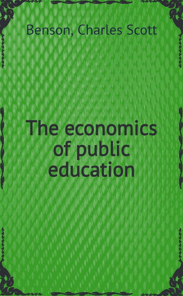 The economics of public education