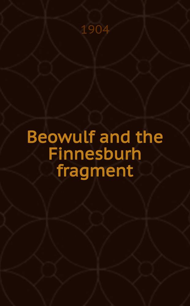 Beowulf and the Finnesburh fragment