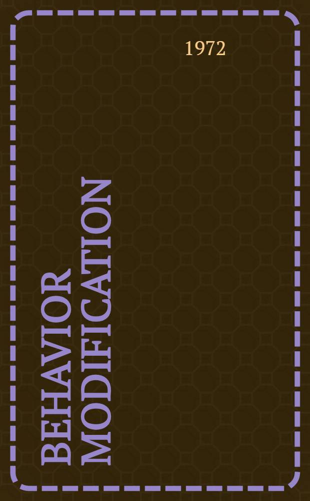 Behavior modification : Principles and clinical applications