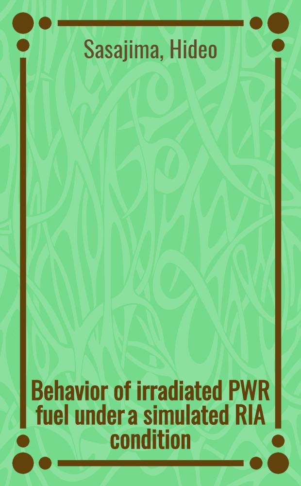 Behavior of irradiated PWR fuel under a simulated RIA condition : Results of NSRR test MH-3
