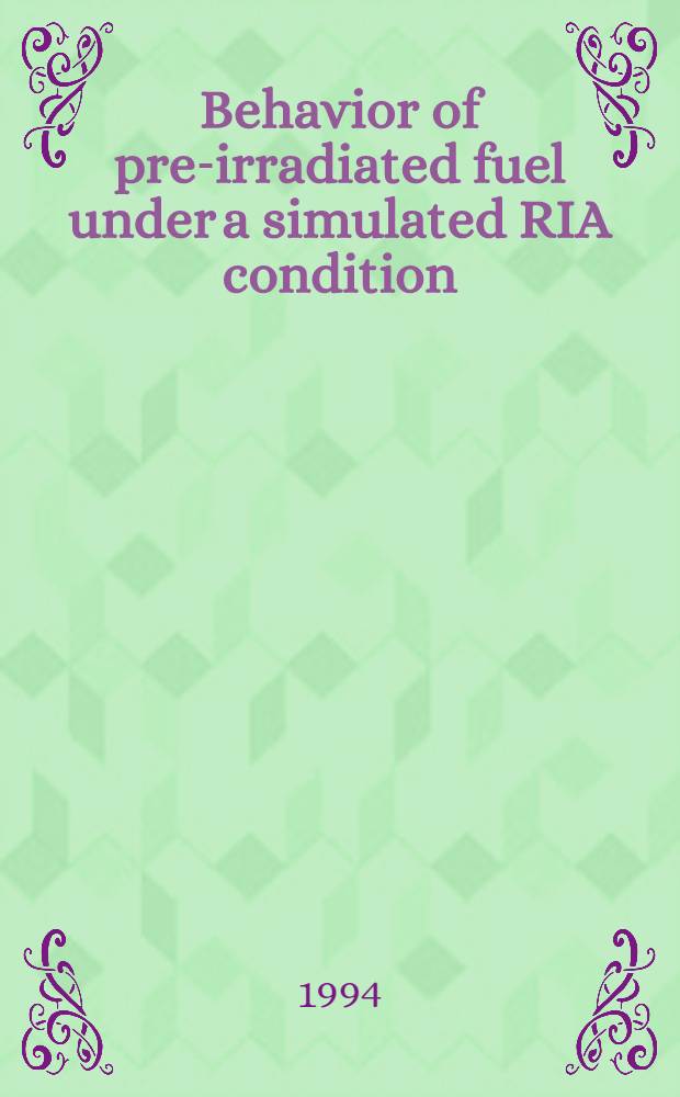 Behavior of pre-irradiated fuel under a simulated RIA condition : Results of NSRR test JM-3