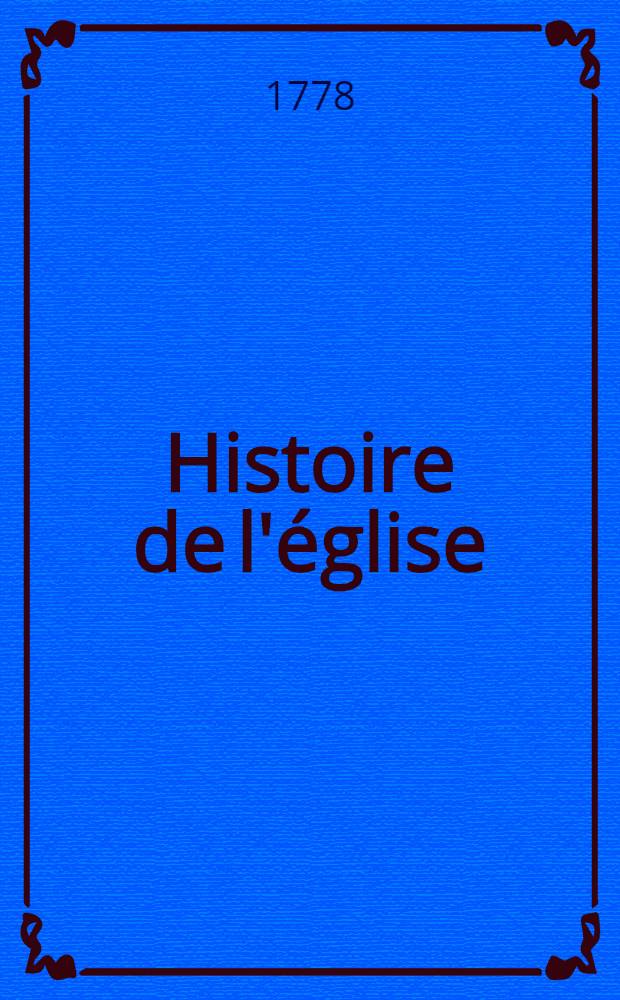 Histoire de l'église