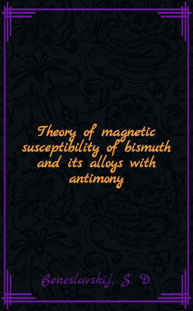 Theory of magnetic susceptibility of bismuth and its alloys with antimony