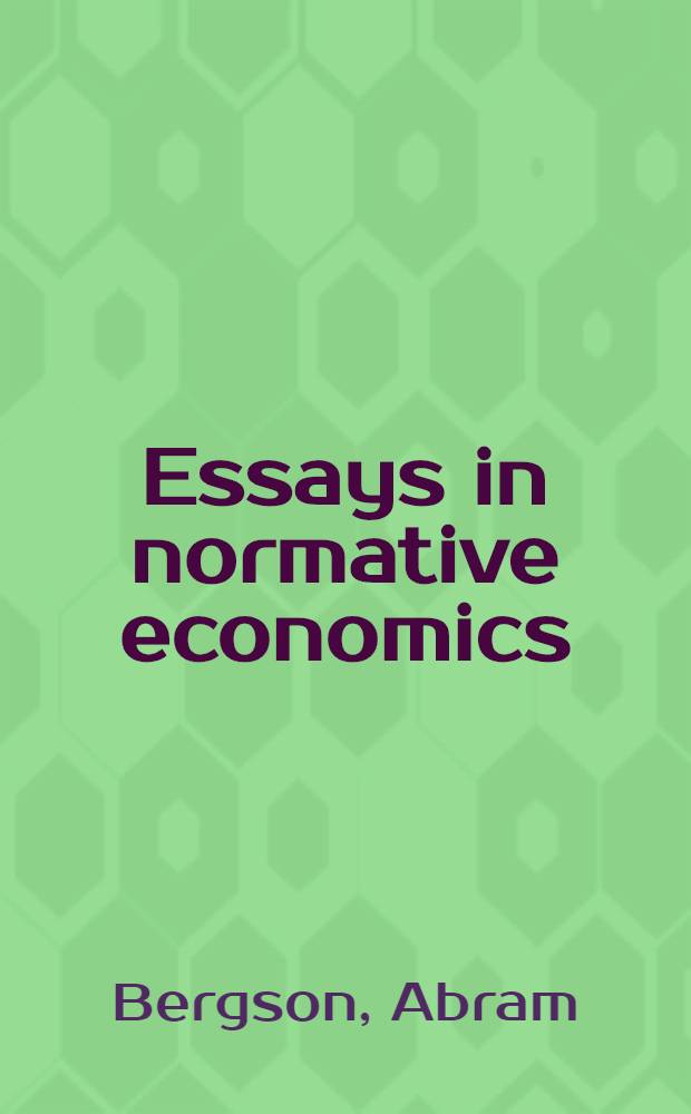 Essays in normative economics