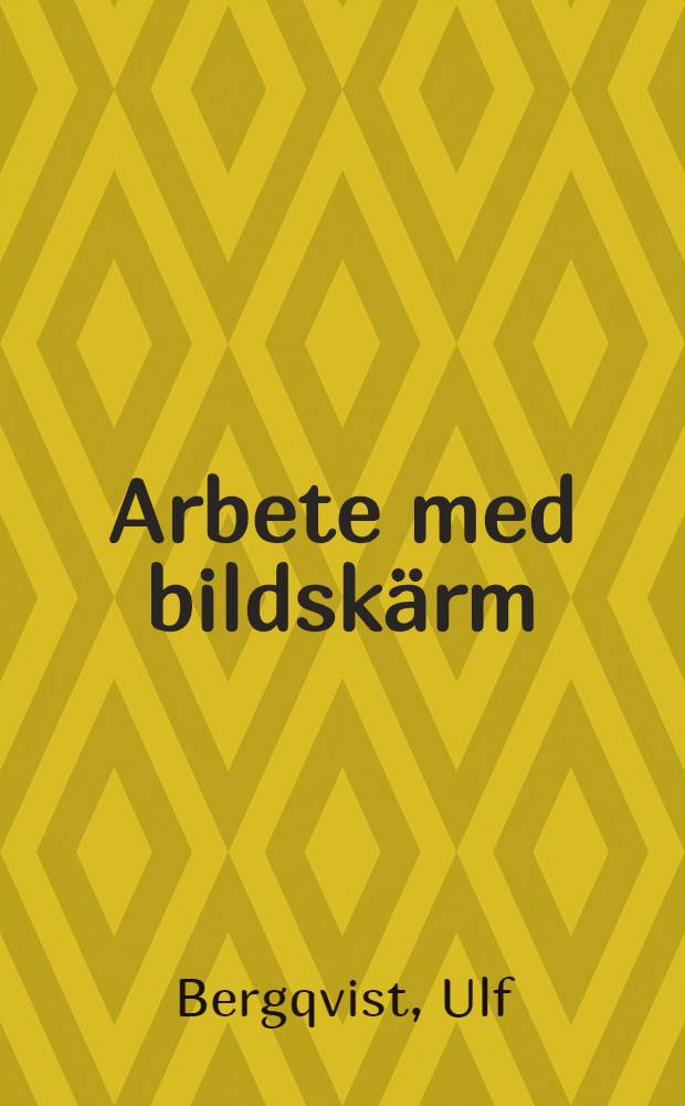 Arbete med bildskärm : Fòreligger risker för oönskade graviditetsutfall?
