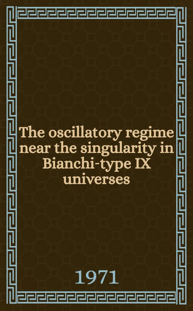 The oscillatory regime near the singularity in Bianchi-type IX universes