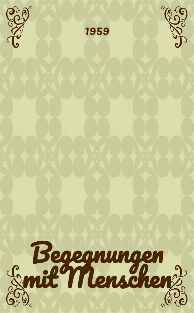 Begegnungen mit Menschen : Album