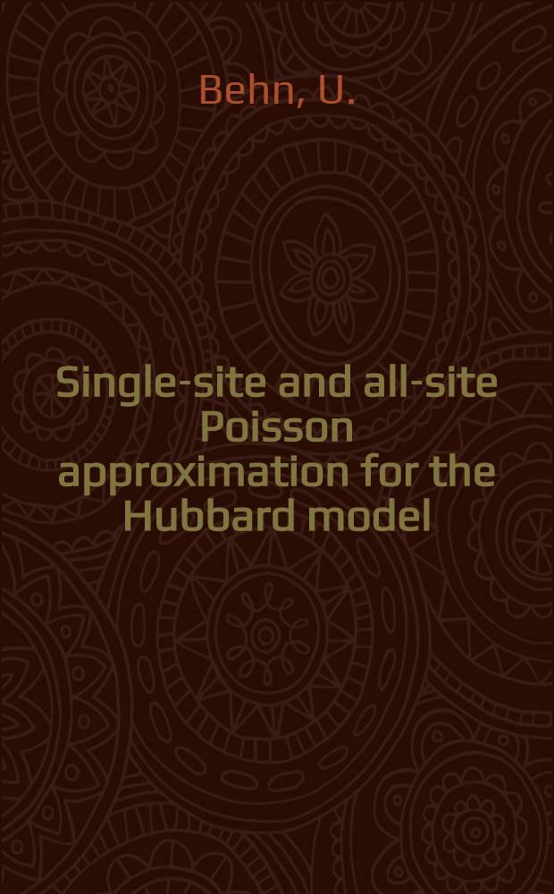 Single-site and all-site Poisson approximation for the Hubbard model