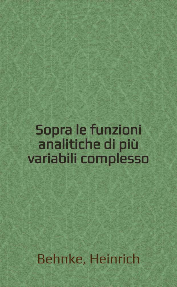 Sopra le funzioni analitiche di pi&ugrave; variabili complesso : Un criterio generale pei campi di Reinhardt che son campi di regolarit&agrave; e gli automorfismi dei campi di Reinhardt non limitati