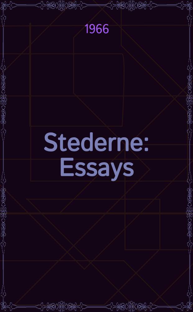 Stederne : Essays