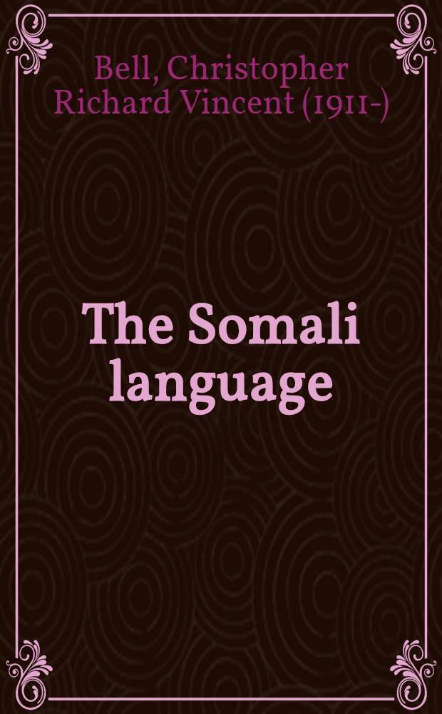The Somali language
