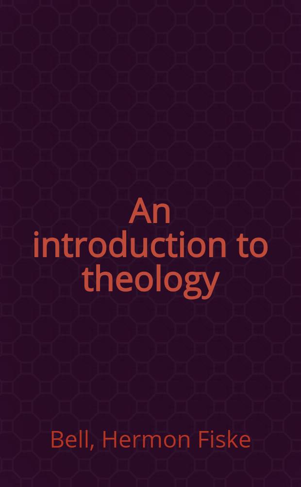 An introduction to theology