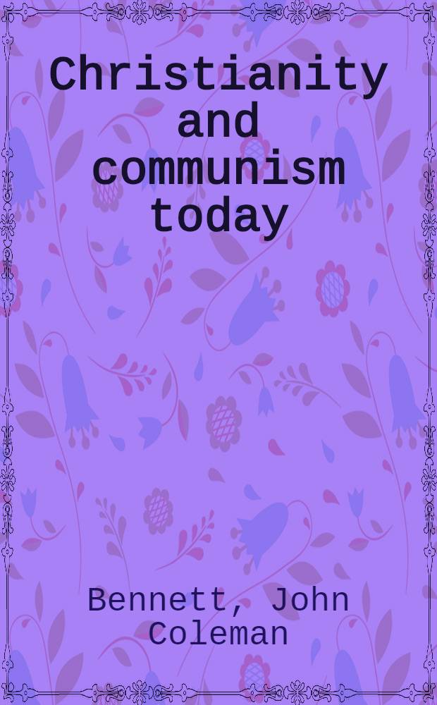Christianity and communism today