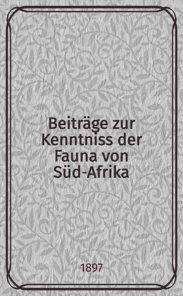[Beiträge zur Kenntniss der Fauna von Süd-Afrika : Ergebnisse einer Reise von Prof. Max Weber im Jahre 1894]. [2 : Tunicaten von S2b-Afrika