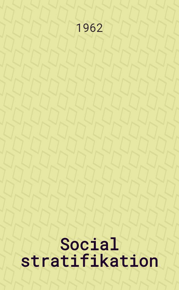 Social stratifikation