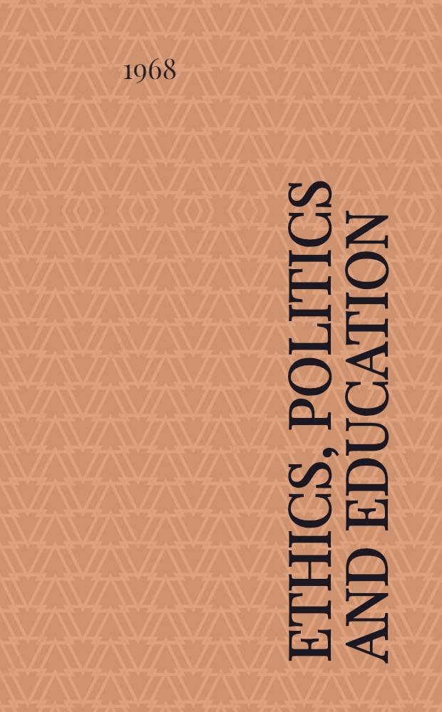 Ethics, politics and education