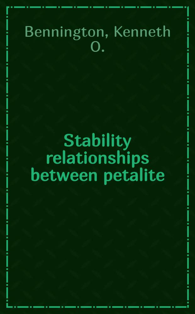 Stability relationships between petalite (LiAISi₄O₁₀) and spodumene (LiAISi₂O₆)