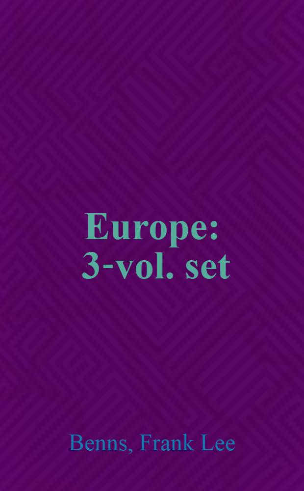 Europe : 3-vol. set