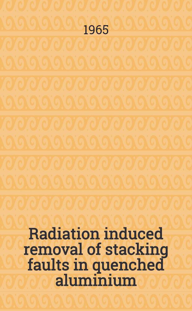 Radiation induced removal of stacking faults in quenched aluminium