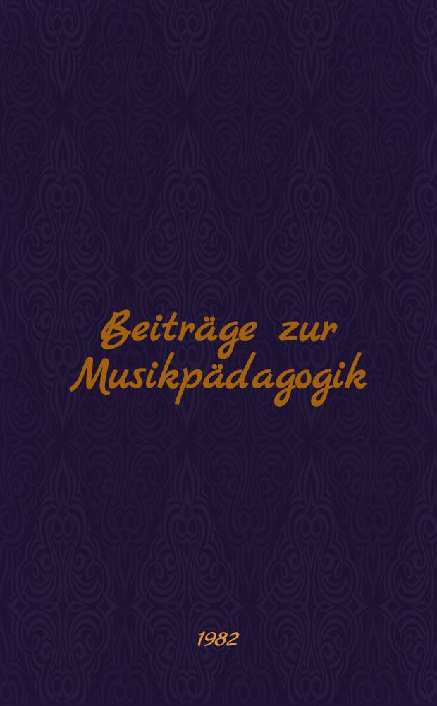 Beiträge zur Musikpädagogik