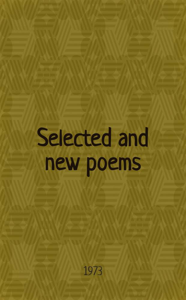 Selected and new poems
