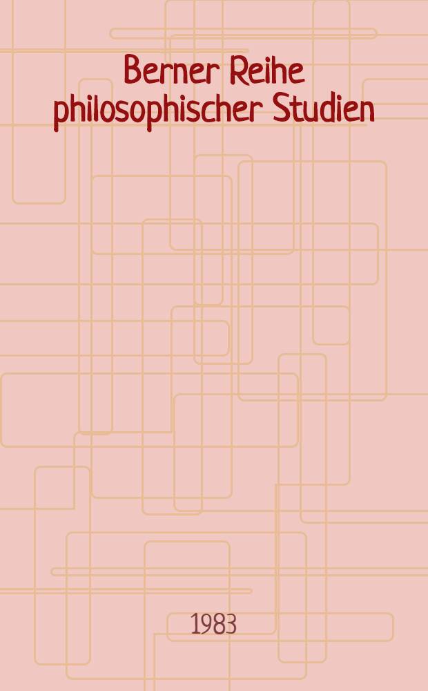 Berner Reihe philosophischer Studien