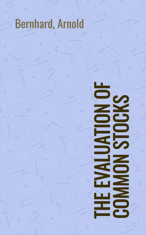 The evaluation of common stocks