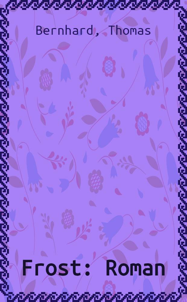 Frost : Roman