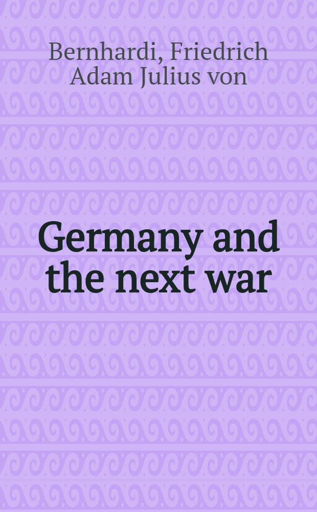 Germany and the next war
