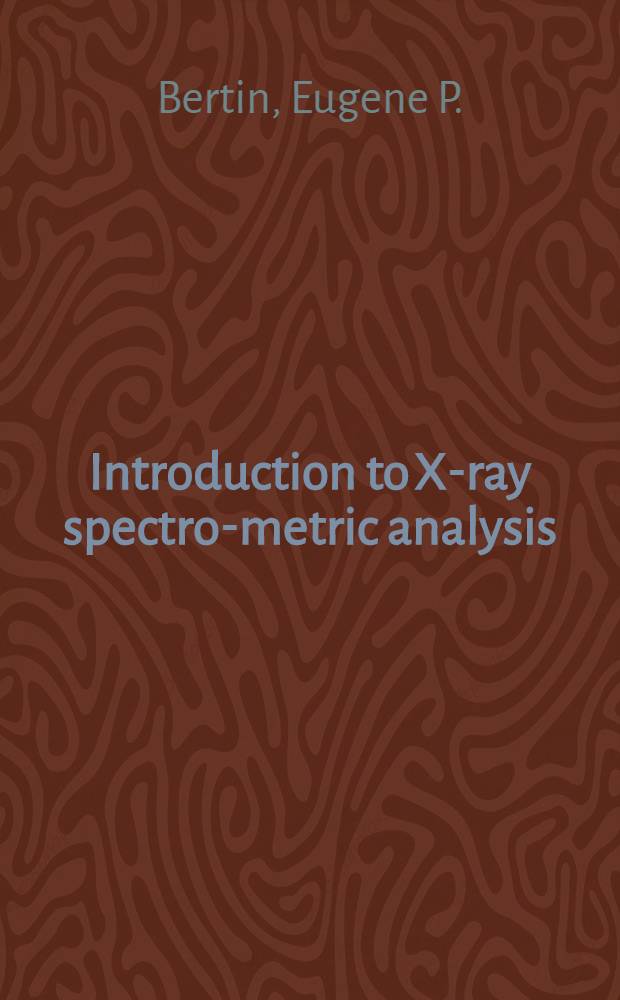 Introduction to X-ray spectro-metric analysis