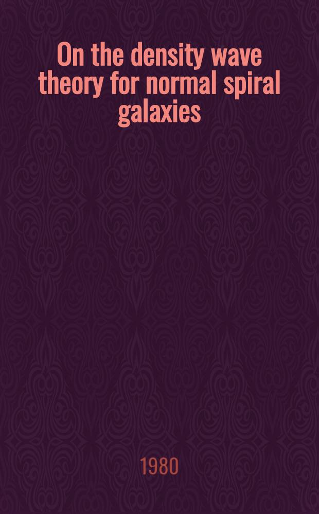 On the density wave theory for normal spiral galaxies