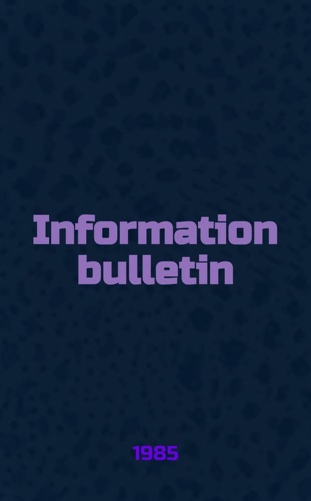 Information bulletin