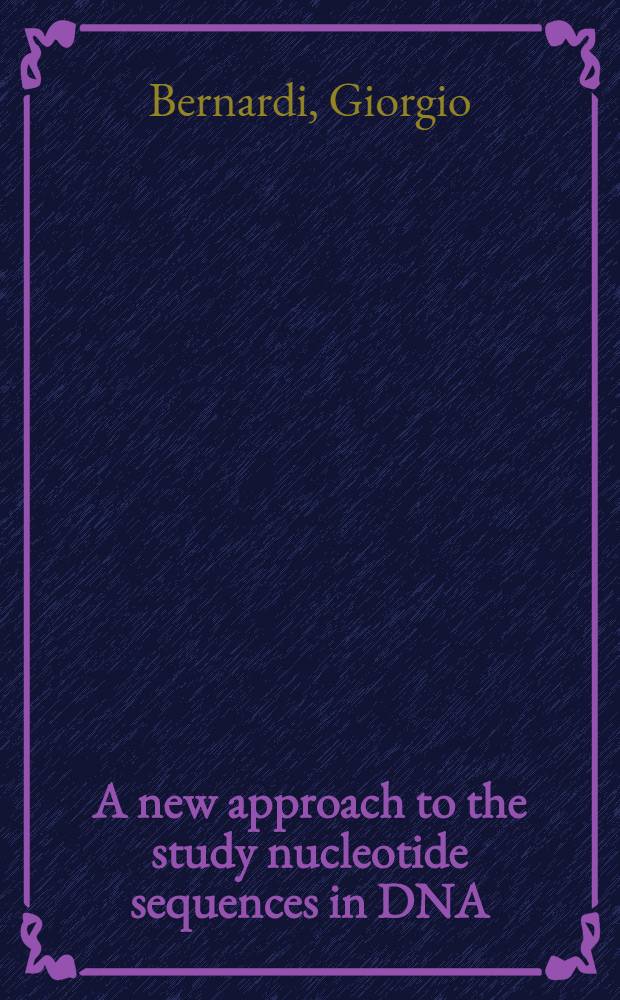 A new approach to the study nucleotide sequences in DNA