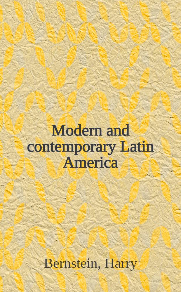 Modern and contemporary Latin America
