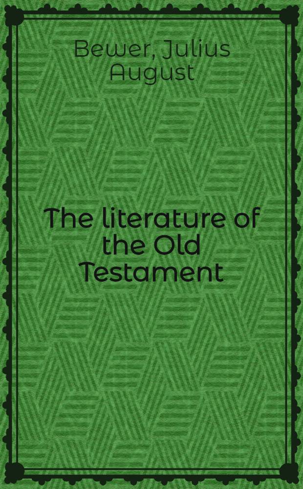 The literature of the Old Testament
