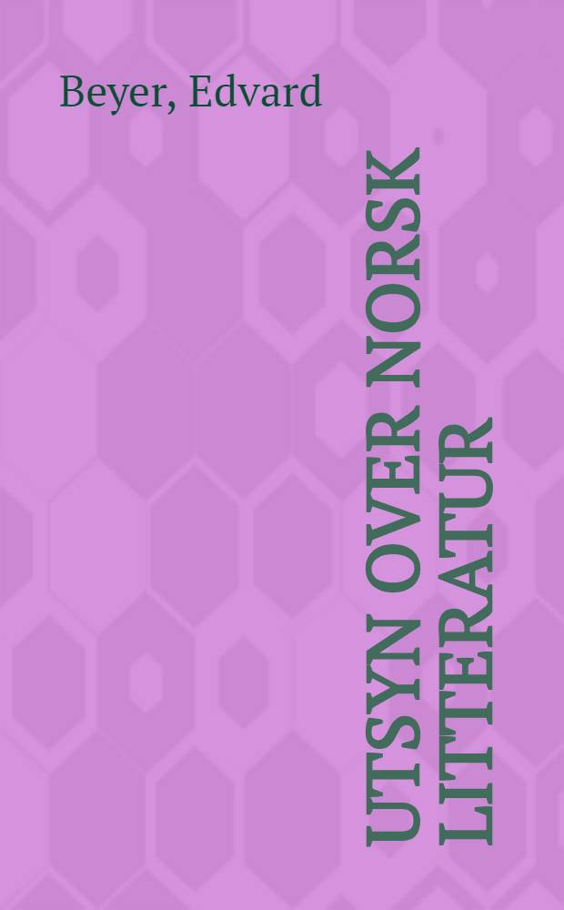 Utsyn over norsk litteratur