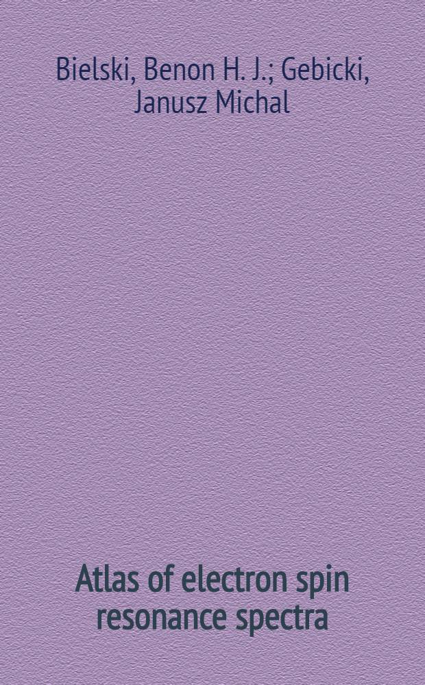 Atlas of electron spin resonance spectra