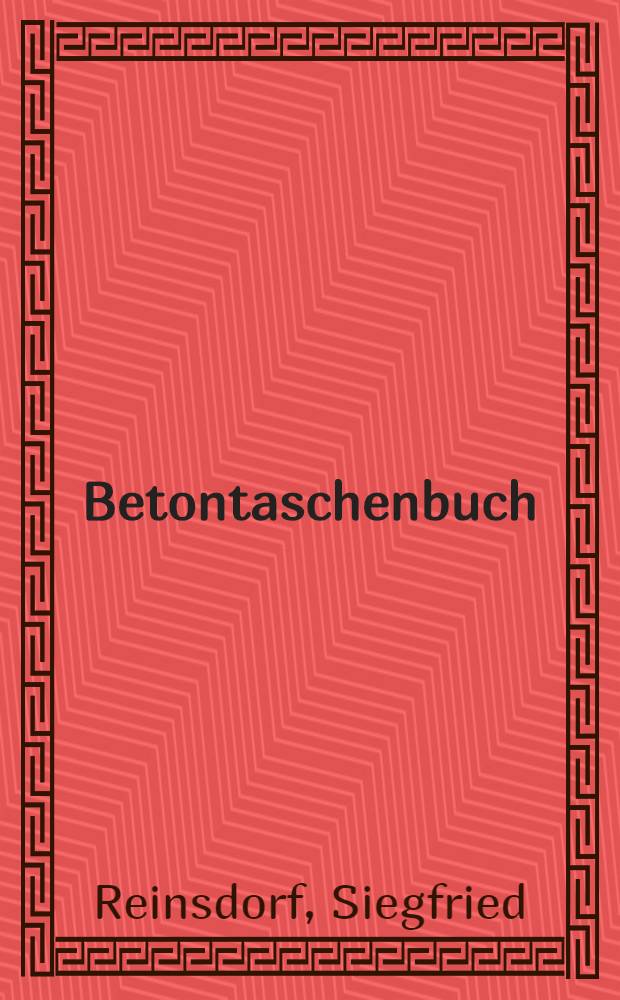 Betontaschenbuch