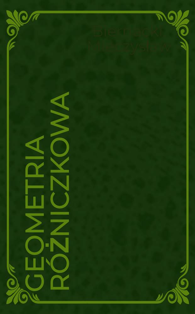 Geometria różniczkowa