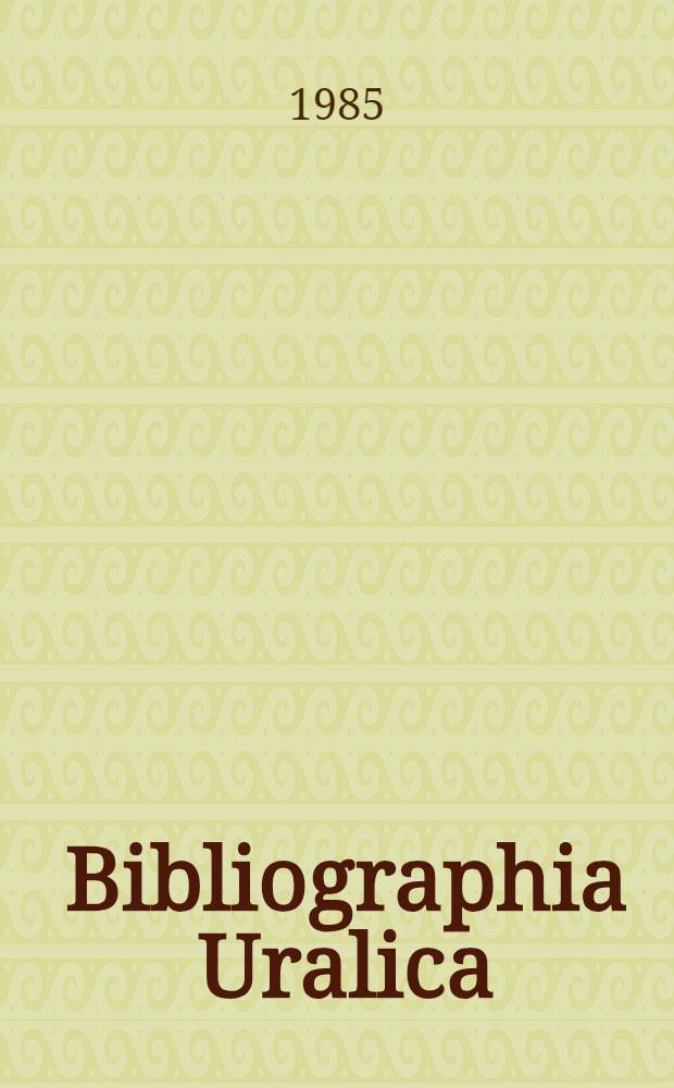 Bibliographia Uralica : Фин.-угор. и самод. языкознание в Сов. Союзе
