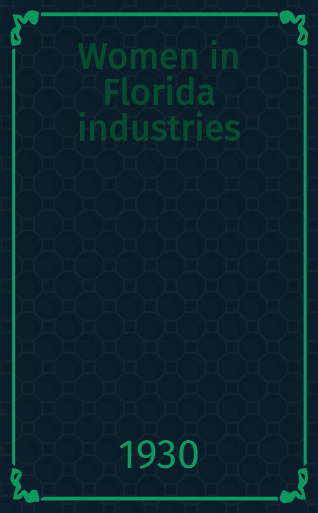 Women in Florida industries