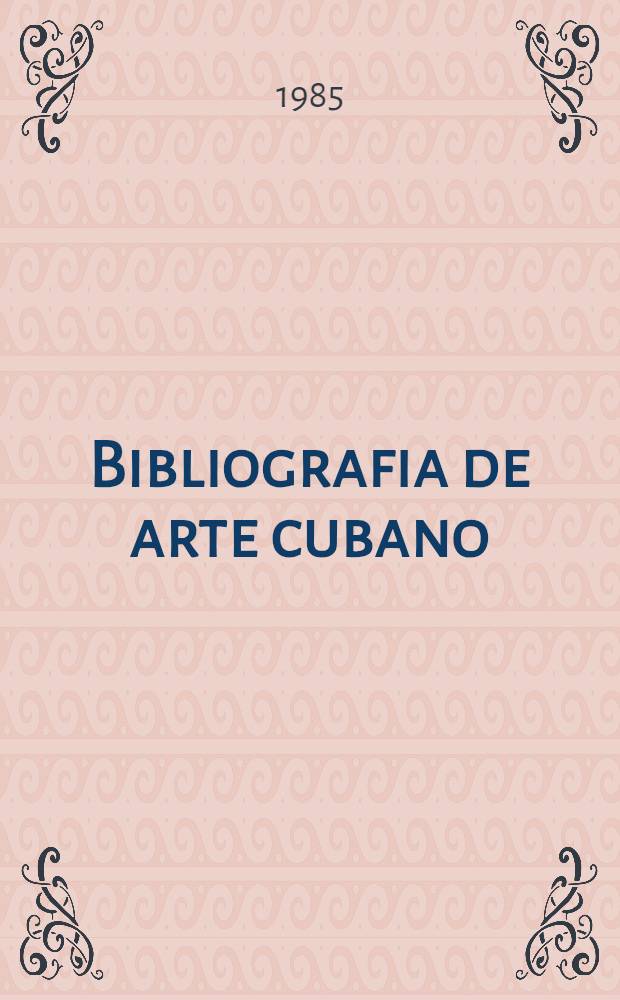 Bibliografia de arte cubano